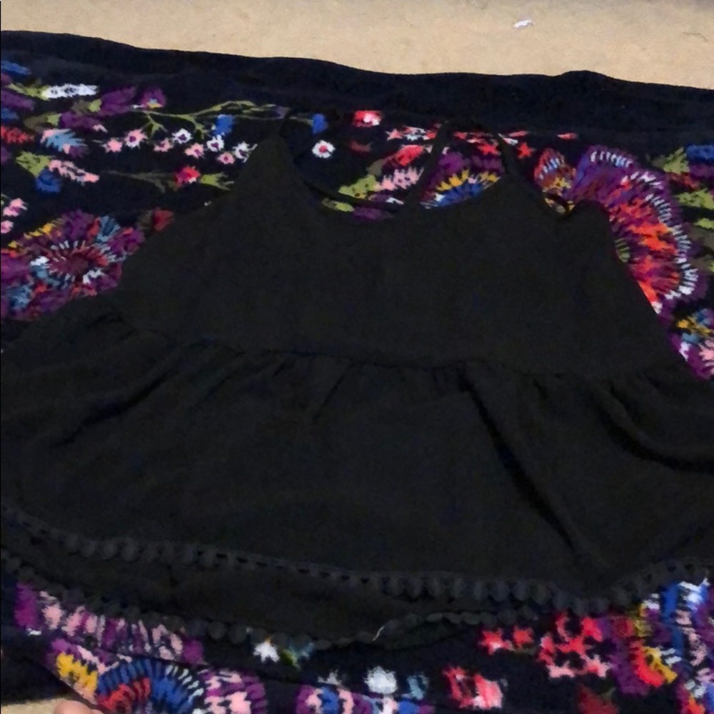 Forever 21 cross back peplum tank